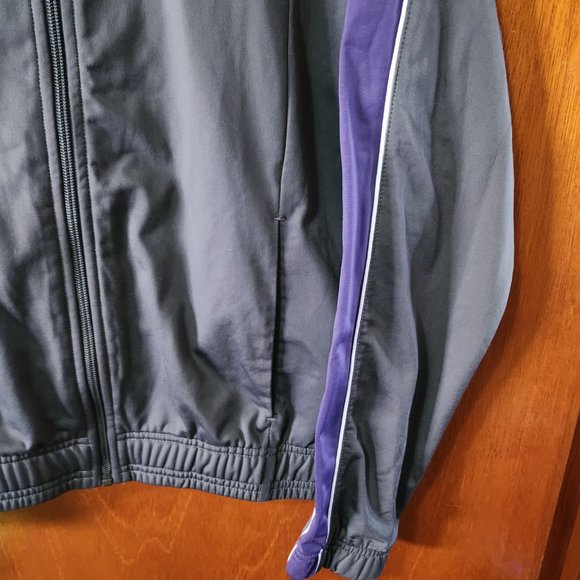 Women's Medium Puma Gray And Purple Full Zip Track Jacket - Picture 5 of 12